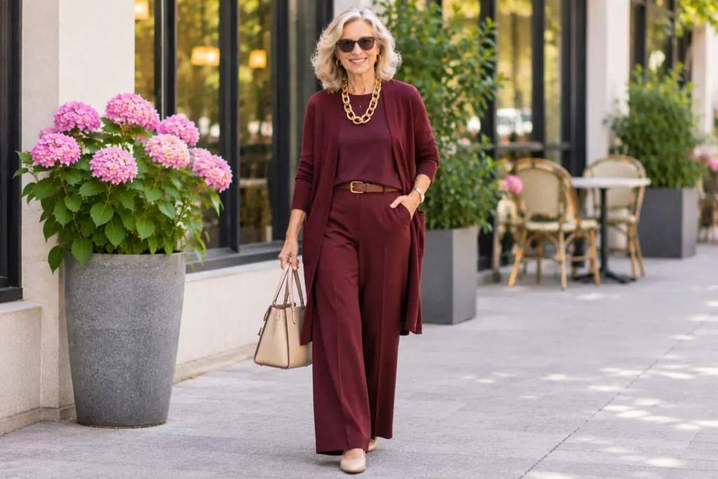 Monochrome Outfit with Statement Accessories – Women Over 50
